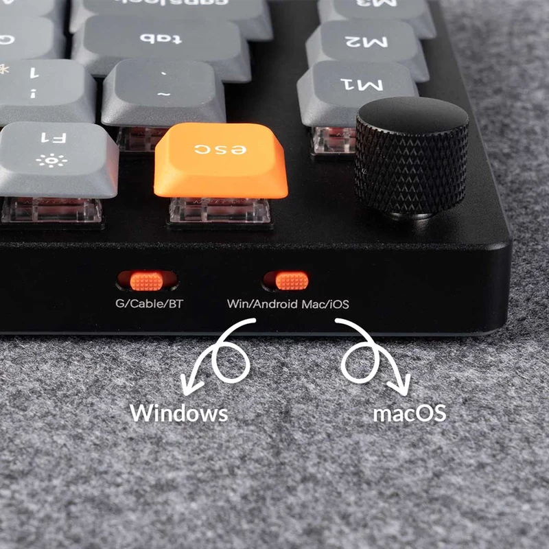 Keychron K15 Max QMK RGB Hot-Swappable 75% Alice Wireless Custom Mechanical Keyboard (Low Profile Gateron Mechanical Red Switch, Low Profile Gateron Mechanical Blue Switch, Low Profile Gateron Mechanical Brown Switch)
