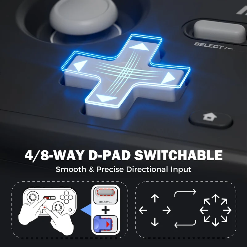 IINE Palm-Sized Retro Chronos Controller (Vintage Grey, Classic Black) (L1031, L1032)
