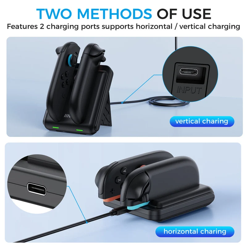 IINE Mini Dual Charge Dock for Nintendo Switch 2 (Black) (L1105)