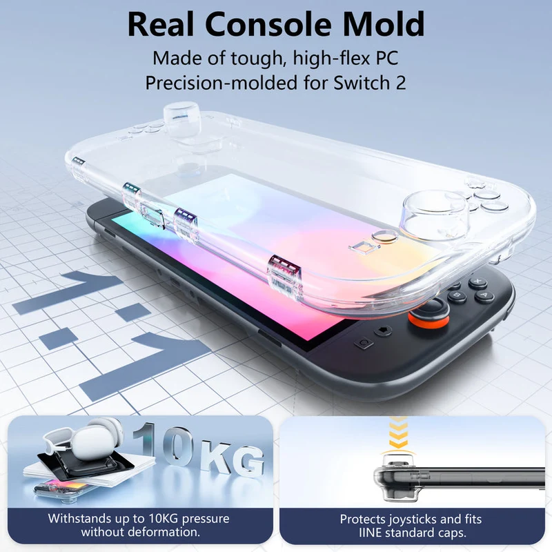 IINE One-Piece Magnetic Transparent Case for Nintendo Switch 2 (L1165)