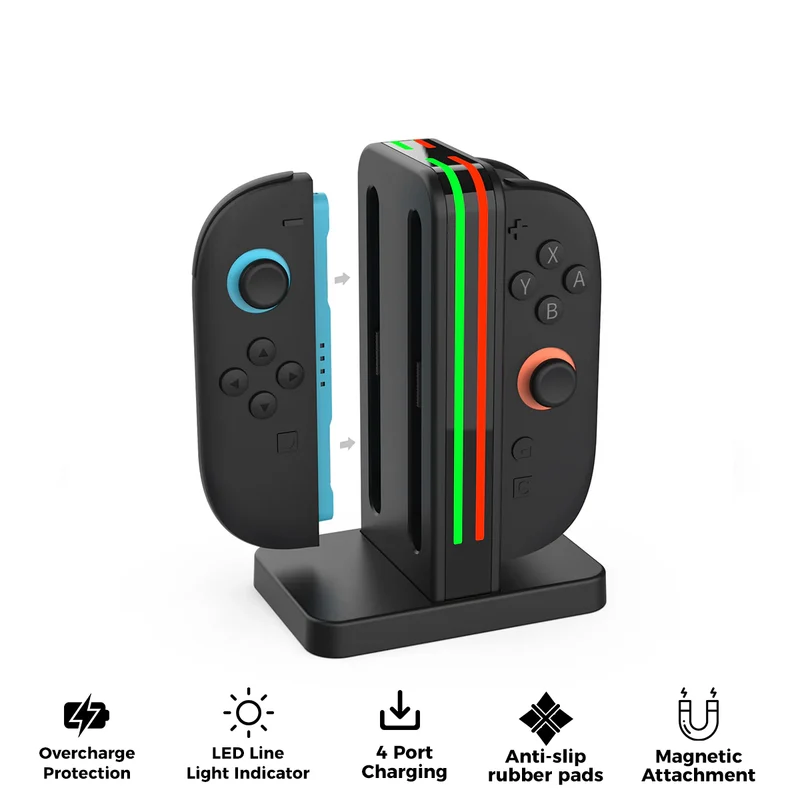 Dobe Square Charging Dock for Nintendo Switch 2 Joy-Pad (Black) TNS-3171