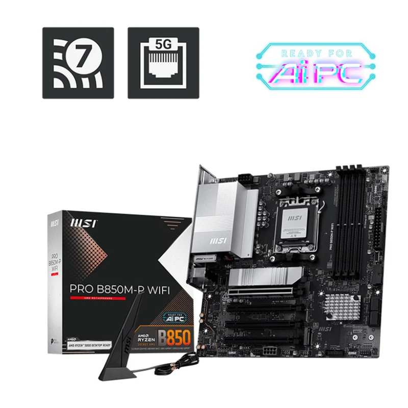 MSI Pro B850M-P WiFi DDR5 AMD Motherboard