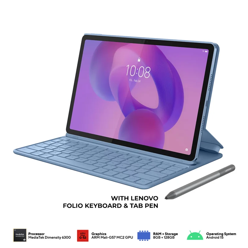 Lenovo Idea Tab ZAFM0280PH 11" 2.5K 8GB+128GB 5G Sub-6 GHz (Polar Blue) with Lenovo Folio Keyboard + Lenovo Tab Pen