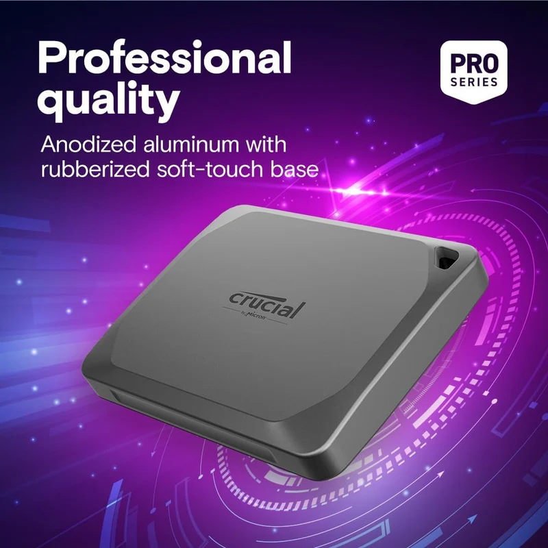 Crucial X9 Pro USB 3.2 Gen-2 (10Gb/s) 1050MB/s Read Type-C Portable SSD (1TB, 2TB)