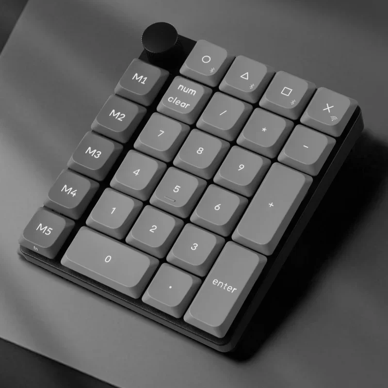 Keychron K0 Max QMK RGB Hot-Swappable Wireless Custom Number Pad (Milk POM Brown Switch) (K0M-H3)