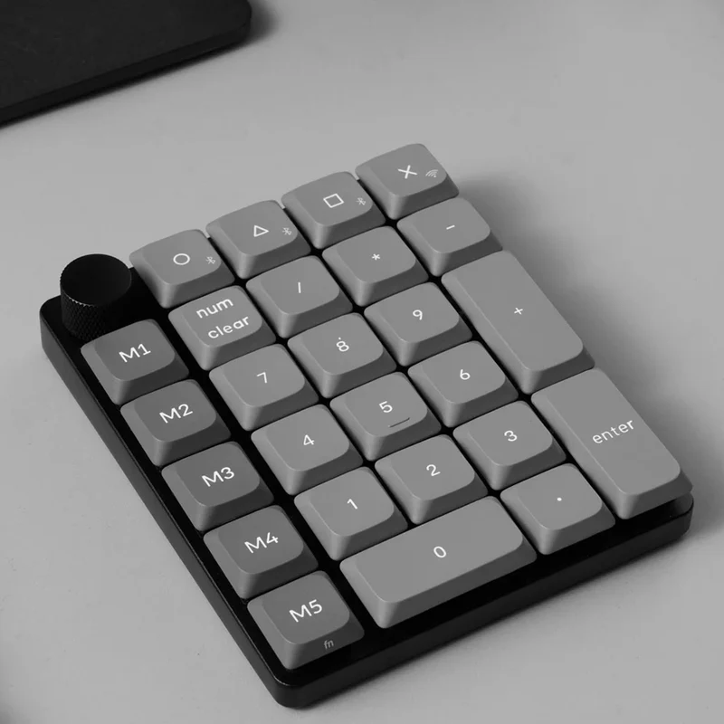 Keychron K0 Max QMK RGB Hot-Swappable Wireless Custom Number Pad (Milk POM Brown Switch) (K0M-H3)