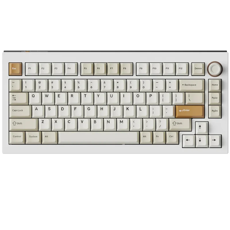 Keychron Lemokey L5 HE Fully Assembled Knob RGB Hot-Swappable 75% Magnetic Switch Custom Gaming Keyboard - Down Master (Lemokey Ultra-Fast Lime Magnetic Switch) (L5W-P1)