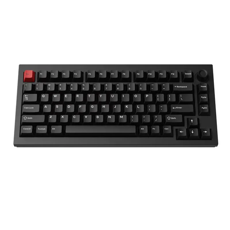 Keychron Lemokey L5 HE Fully Assembled Knob RGB Hot-Swappable 75% Magnetic Switch Custom Gaming Keyboard - Dark Master (Lemokey Ultra-Fast Lime Magnetic Switch) (L5W-M1)