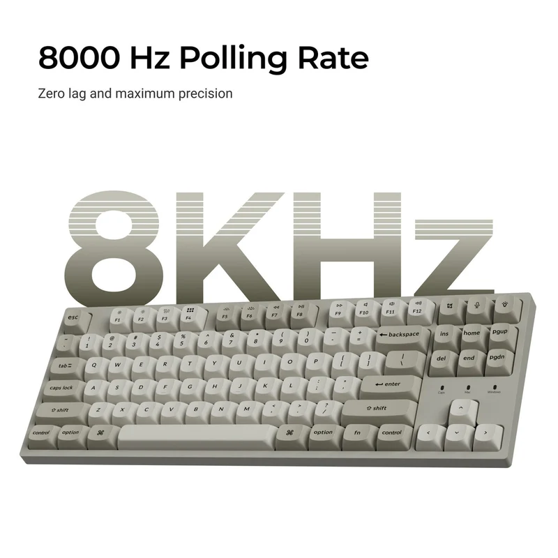 Keychron C1 Pro 8K QMK RGB Hot-Swappable 80% TKL Wired Custom Mechanical Keyboard (Super Banana Switch, Super Brown Switch, Super Red Switch)