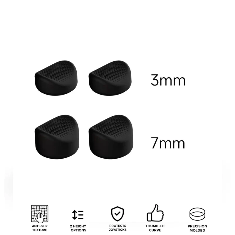 IINE Silicone Curved Joystick Caps for Nintendo Switch 2 (Black) (L1156)