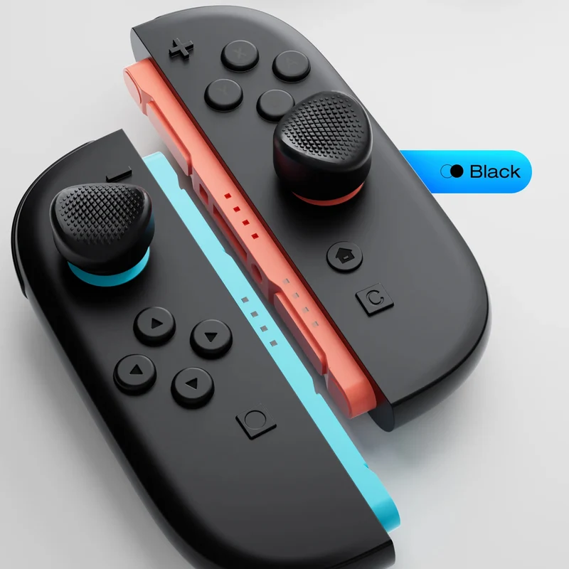 IINE Silicone Curved Joystick Caps for Nintendo Switch 2 (Black) (L1156)