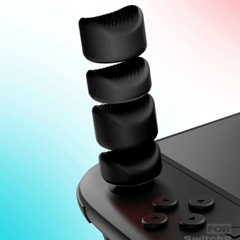 IINE Silicone Curved Joystick Caps for Nintendo Switch 2 (Black) (L1156)
