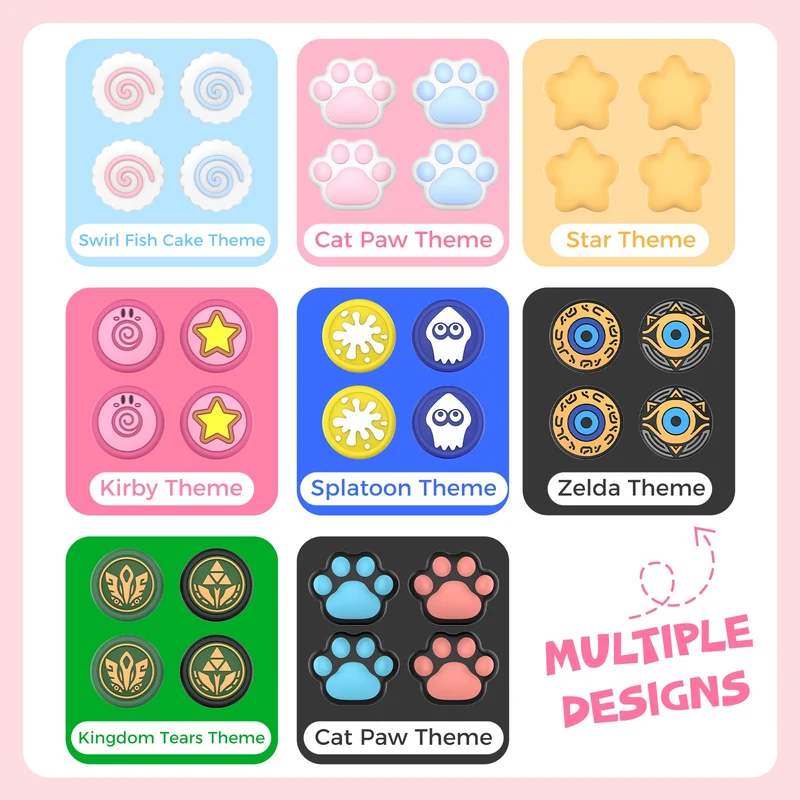 IINE Zelda Joystick Caps for Nintendo Switch 2 (Black) (L1151)