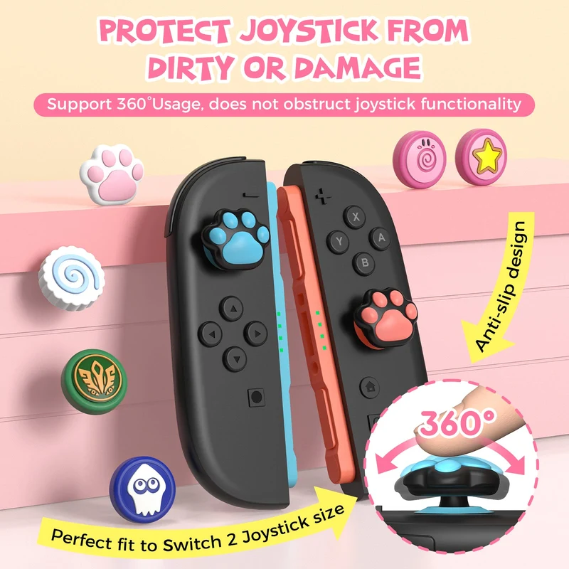 IINE Zelda Joystick Caps for Nintendo Switch 2 (Black) (L1151)