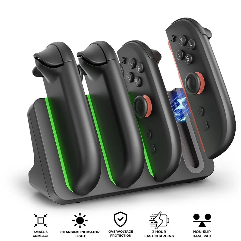 IINE 4-in-1 Charging Dock for Nintendo Switch 2 (Black) (L1102)