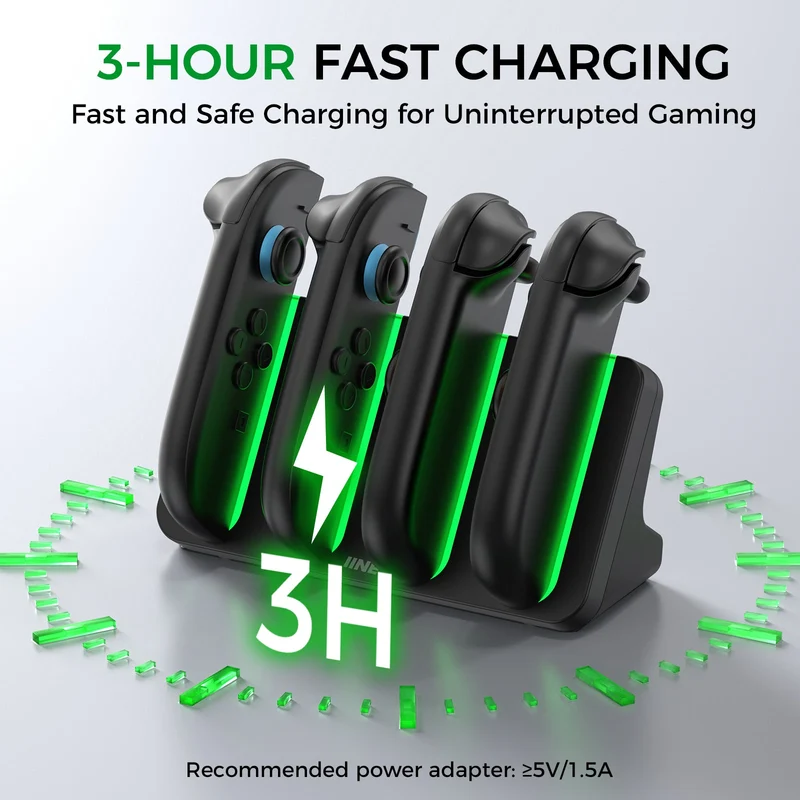 IINE 4-in-1 Charging Dock for Nintendo Switch 2 (Black) (L1102)