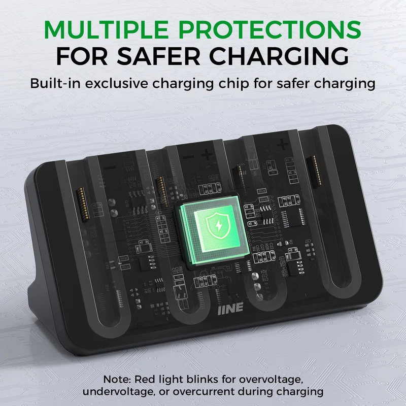 IINE 4-in-1 Charging Dock for Nintendo Switch 2 (Black) (L1102)