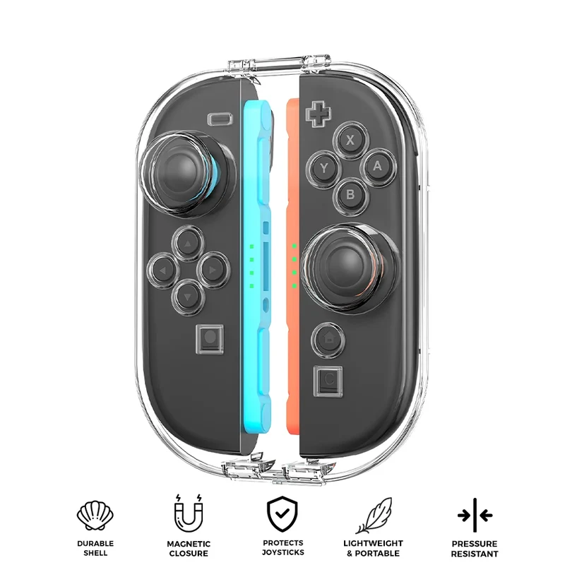 IINE Magnetic Storage Case for Nintendo Switch 2 Joy-Con (Transparent) (L1164)