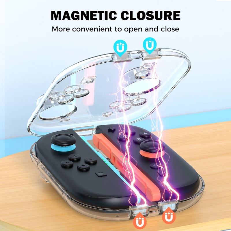 IINE Magnetic Storage Case for Nintendo Switch 2 Joy-Con (Transparent) (L1164)