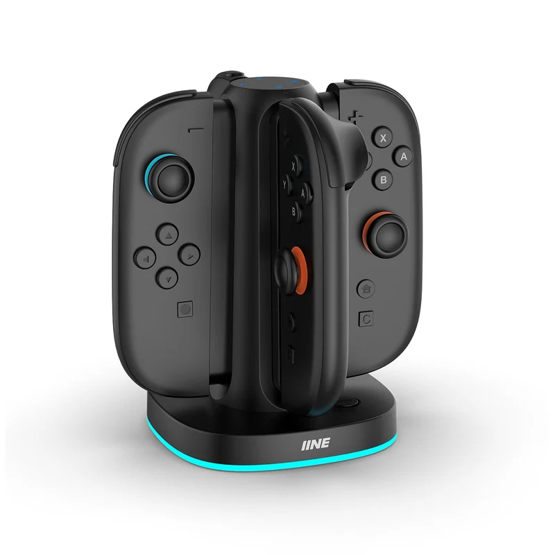 IINE Charging Dock with 4 Slots for Nintendo Switch 2 Controller (Black) (L1145)