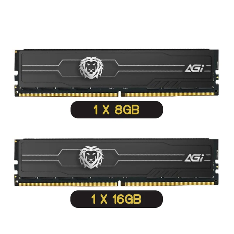 AGI Gear DDR4 3200MHz CL22 UDIMM Desktop Memory (8GB, 16GB)