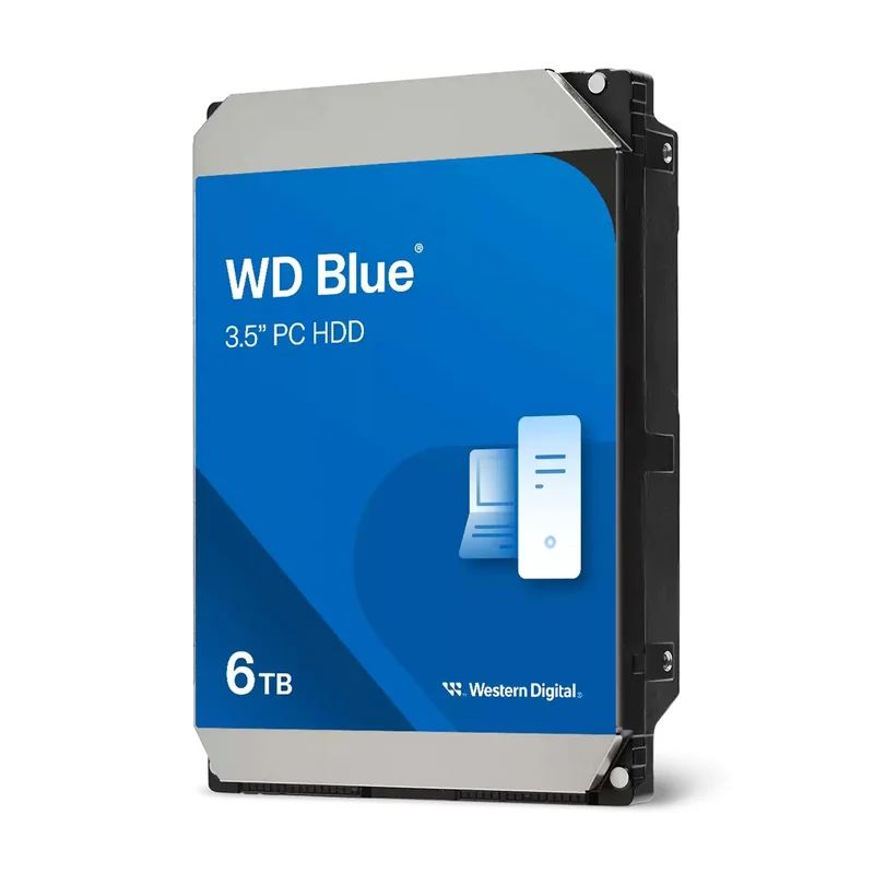 WD Blue 6TB 5400 RPM 256MB Cache CMR 3.5" SATA PC Desktop Hard Drive - up to 185MB/s Transfer Rate (WD60EZAX)