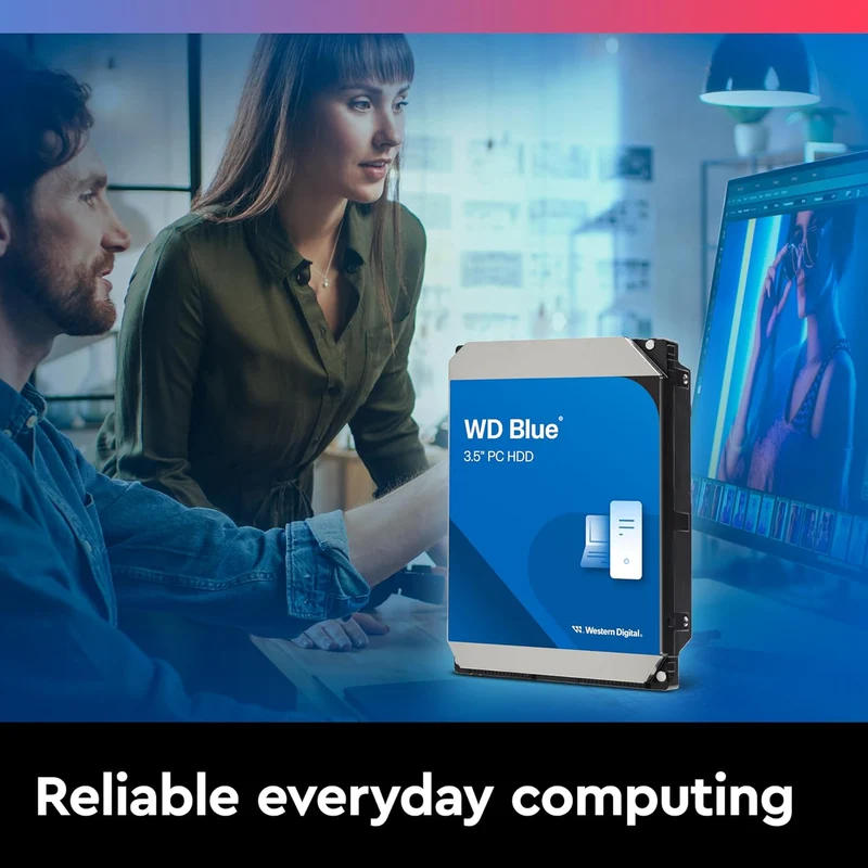 WD Blue 6TB 5400 RPM 256MB Cache CMR 3.5" SATA PC Desktop Hard Drive - up to 185MB/s Transfer Rate (WD60EZAX)