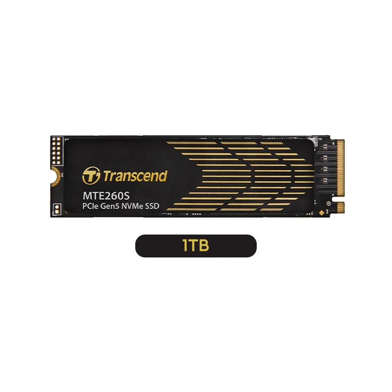 Transcend 260S M.2 2280 NVMe PCIe Gen 5 x4 Internal SSD with DRAM Cache & Graphene Heatsink (1TB , 2TB)
