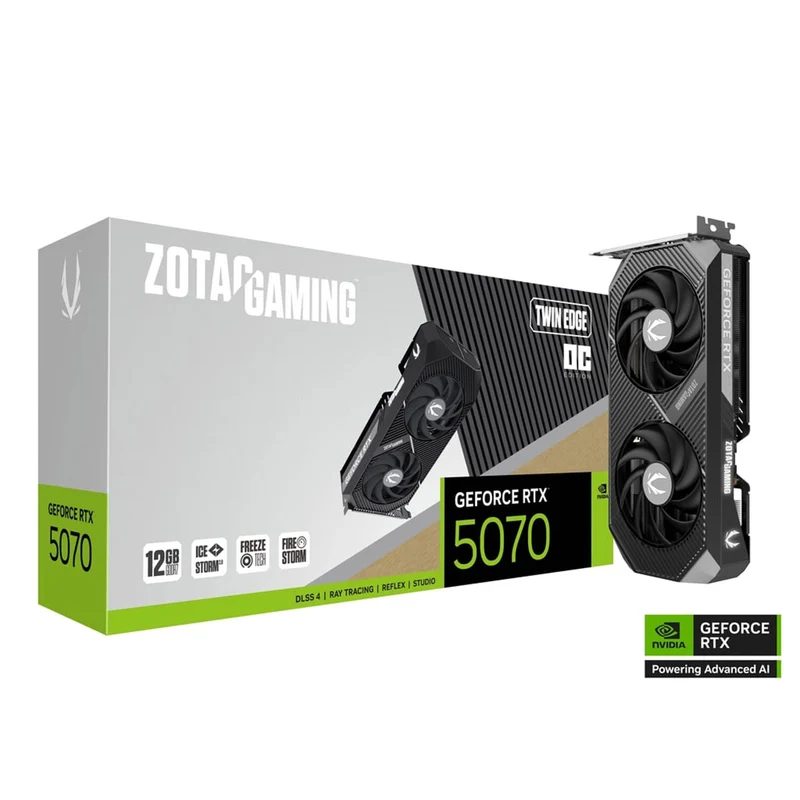 Zotac Gaming GeForce RTX 5070 Twin Edge OC 12GB GDDR7 Graphics Card (ZT-B50700H-10P)