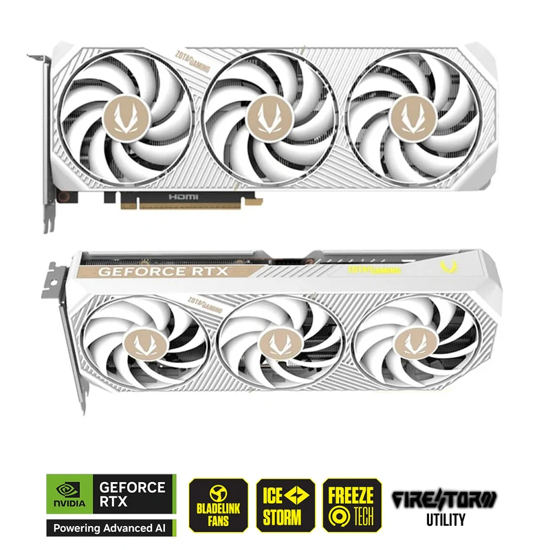 Zotac Gaming GeForce RTX 5070 AMP 12GB GDDR7 Graphics Card (White) (ZT-B50700FQ-10P)