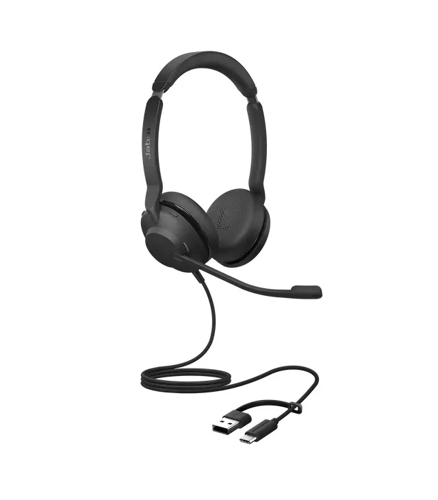 Jabra Evolve2 30 USB-C/A UC Stereo Wired Professional Headset (Black)