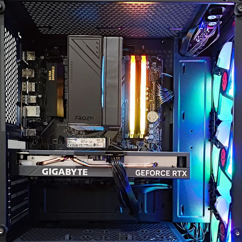 Alpha Aurora Black Desktop Gaming PC | AMD Ryzen 5 5500 | 16GB RAM | 500GB SSD | with WiFi + Bluetooth | GeForce RTX 4060 OC | Windows 11 Pro