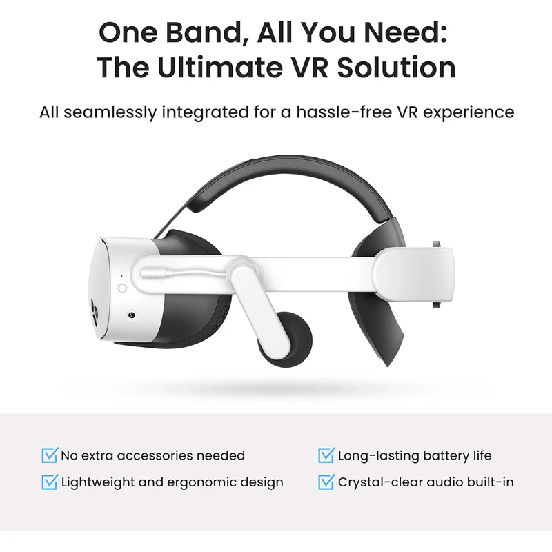 Kiwi Design K4 Duo AIO Audio Head Strap with Battery for Meta Quest 3/3S (QA05B)