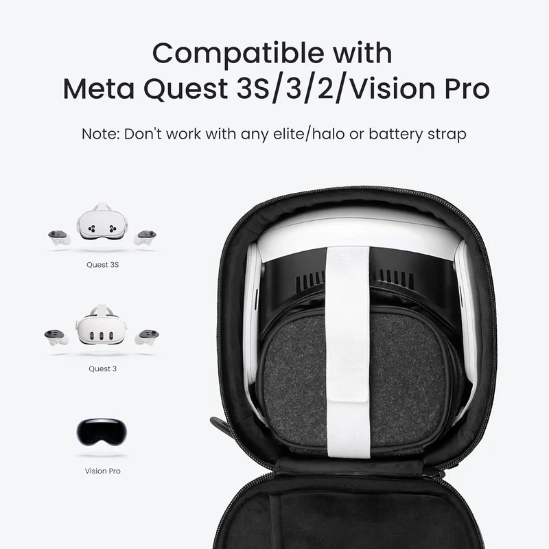 Kiwi Design P4 Portable Carrying Case for Meta Quest 2/3/3S/Vision Pro (QP05)