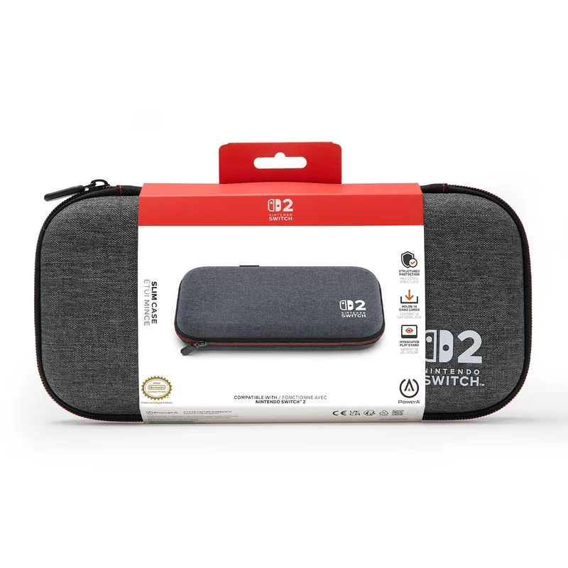 PowerA Slim Case for Nintendo Switch 2 (Dark Heather Grey)