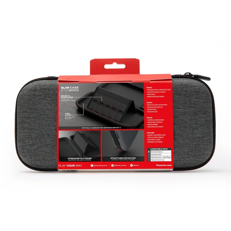 PowerA Slim Case for Nintendo Switch 2 (Dark Heather Grey)