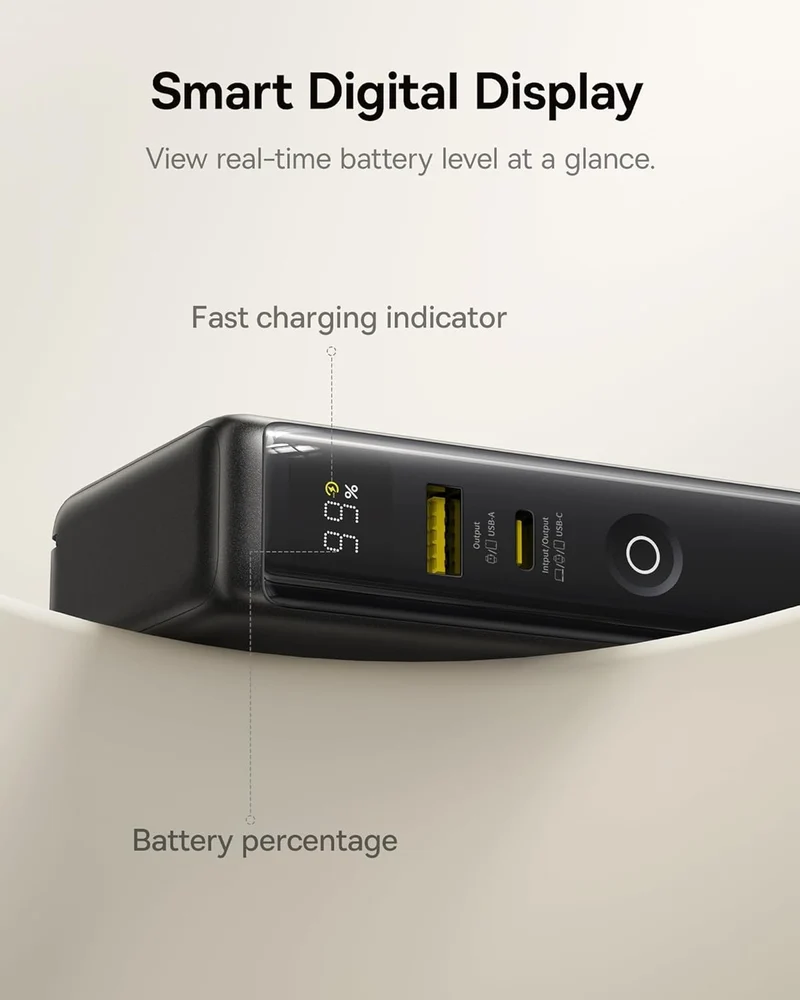 Baseus Nomos NT11 3-in-1 Omni-Charge Power Bank with Digital Display 10000mAh 67W (Cosmic Black) (P10078807123-00)