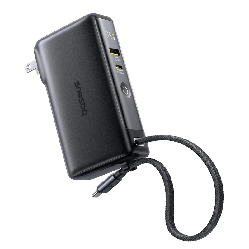 Baseus Nomos NT11 3-in-1 Omni-Charge Power Bank with Digital Display 10000mAh 67W (Cosmic Black) (P10078807123-00)
