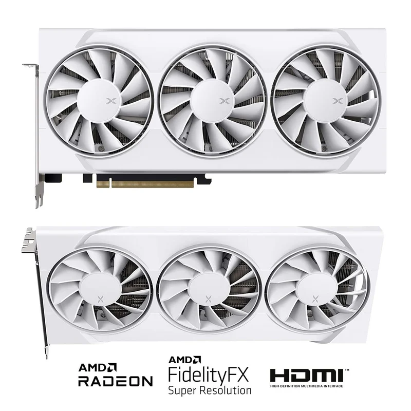 XFX Swift AMD Radeon RX 9060 XT OC Triple Fan Gaming Ed. 16GB GDDR6 Graphics Card (White) (RX-96TS316W7)