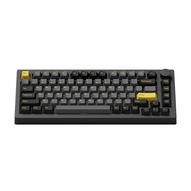 Akko Black & Gold 5075B Plus Multi-Mode RGB Hot-Swappable Mechanical Keyboard (Akko V3 Cream Yellow Pro)
