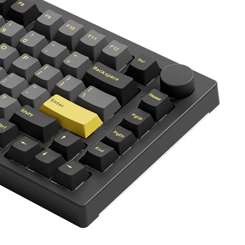 Akko Black & Gold 5075B Plus Multi-Mode RGB Hot-Swappable Mechanical Keyboard (Akko V3 Cream Yellow Pro)