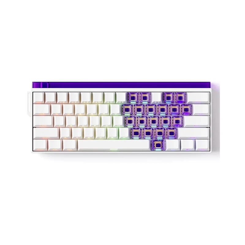Veekos Love PC Transparent Keycap Set Cherry Profile 21 Keys (Purple, Red)