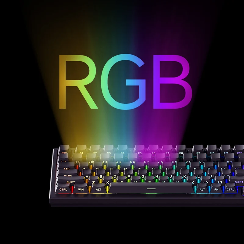 Akko TAC75 HE Shine-Through Black Wired ARGB Mechanical Keyboard (Akko AstroAim Magnetic Switch)
