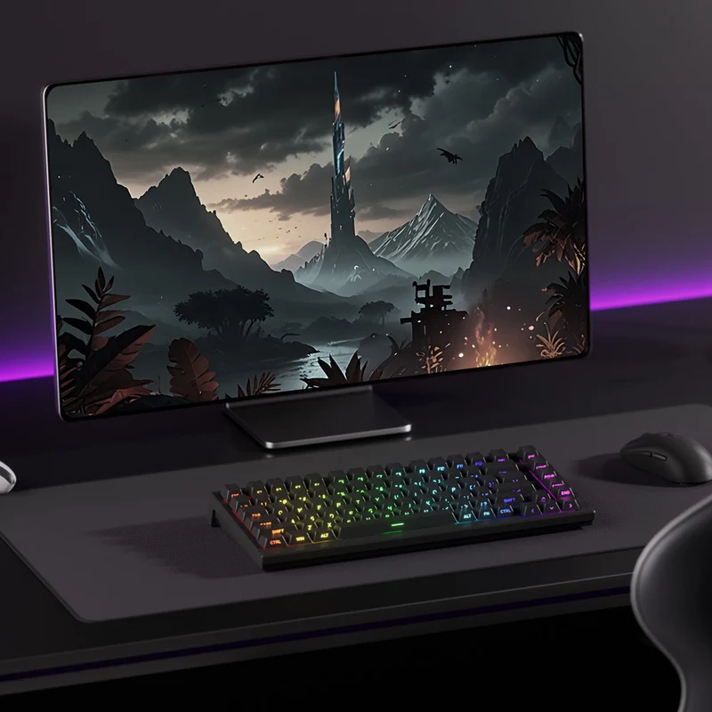 Akko TAC75 HE Shine-Through Black Wired ARGB Mechanical Keyboard (Akko AstroAim Magnetic Switch)
