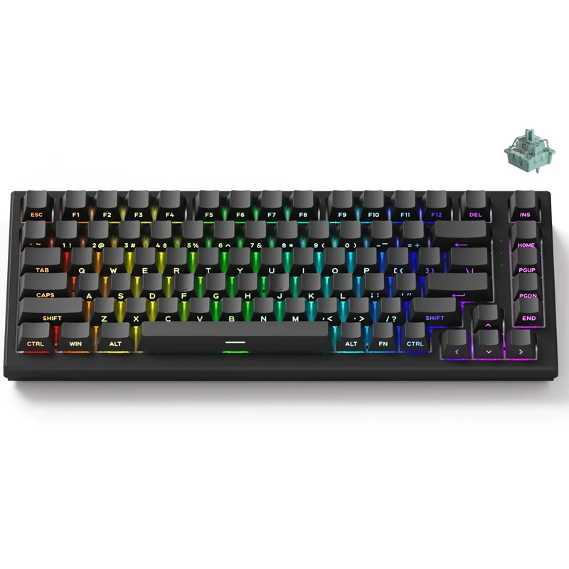 Akko TAC75 HE Shine-Through Black Wired ARGB Mechanical Keyboard (Akko AstroAim Magnetic Switch)