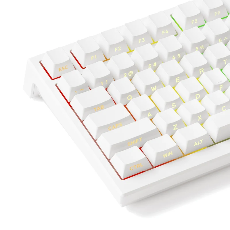 Akko TAC75 HE Shine-Through White Wired ARGB Mechanical Keyboard (Akko AstroAim Magnetic Switch)