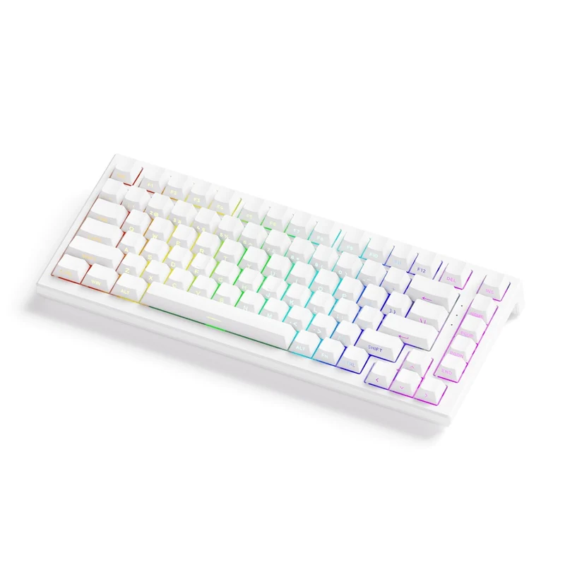 Akko TAC75 HE Shine-Through White Wired ARGB Mechanical Keyboard (Akko AstroAim Magnetic Switch)