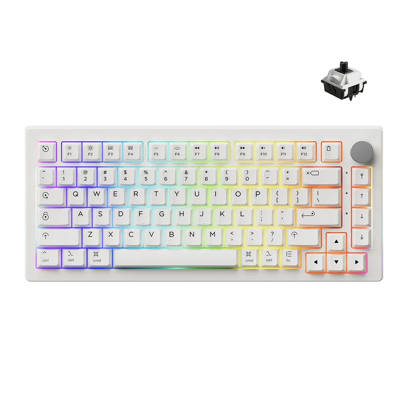 Akko 5075B Plus Air Multi-Mode South-facing RGB Backlight Hot-Swappable Mechanical Keyboard (Akko V3 Piano Pro Switch)