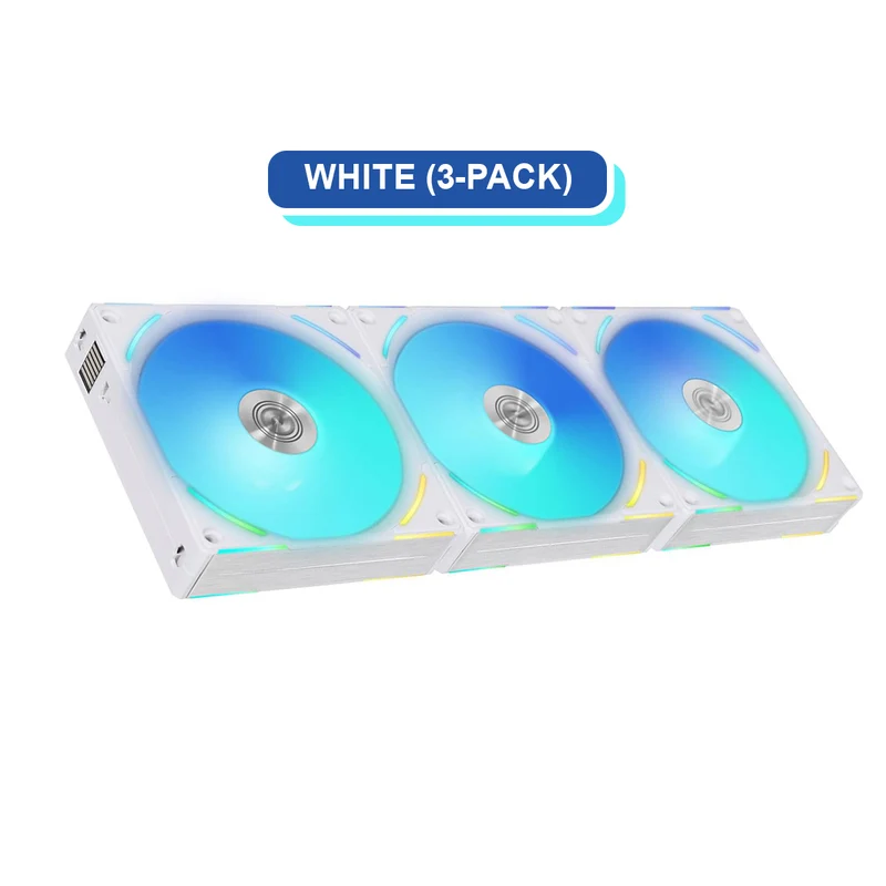 Lian Li Uni Fan AL120 V2 RGB 120mm Revolutionized Daisy-Chain ARGB Triple Fan (White) (UF-AL120V2-3W)