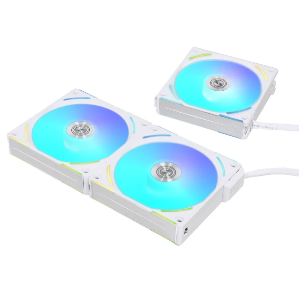 Lian Li Uni Fan AL120 V2 RGB 120mm Revolutionized Daisy-Chain ARGB Triple Fan (White) (UF-AL120V2-3W)
